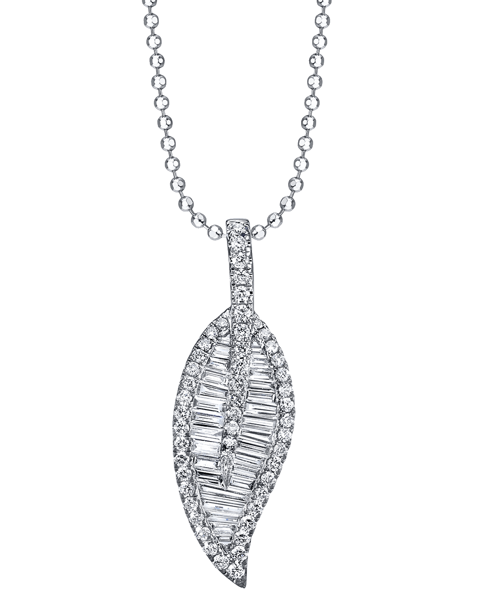 ANITA KO-Diamond Leaf Necklace-