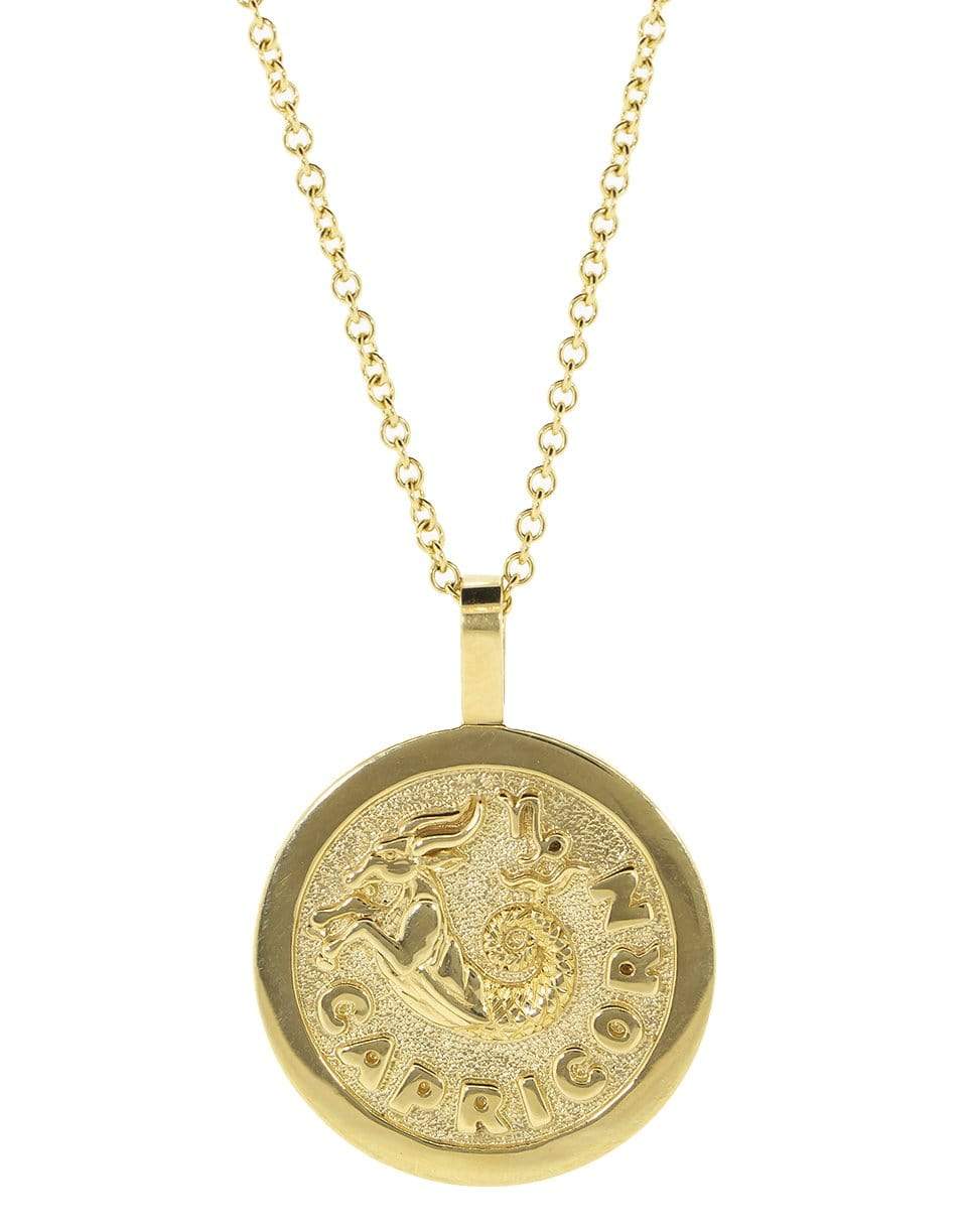 ANITA KO-Capricorn Zodiac Pendant Necklace-YELLOW GOLD
