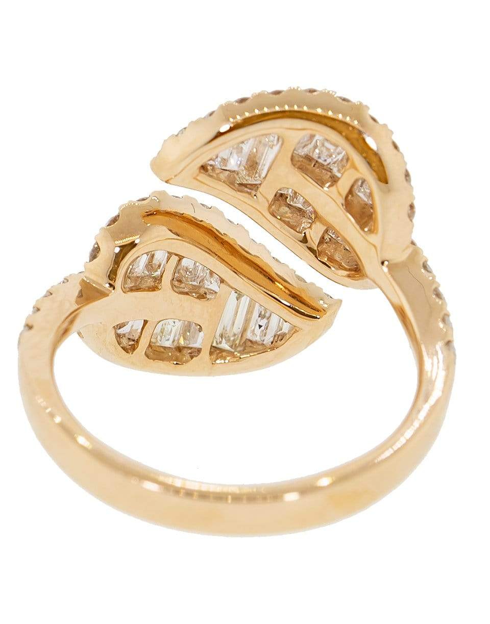 ANITA KO-Medium Diamond Leaf Ring-ROSE GOLD