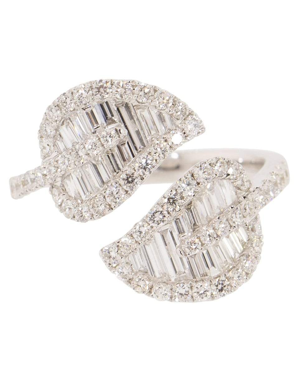 ANITA KO-Medium Leaf Diamond Ring-WHITE GOLD