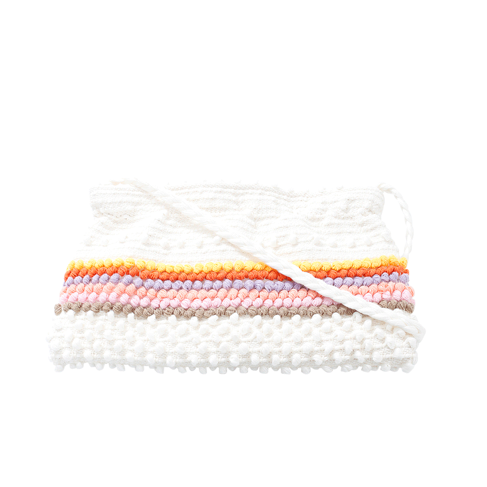 ANTONELLO-Nulvi Fogu Stripe Shoulder Bag-WHITE