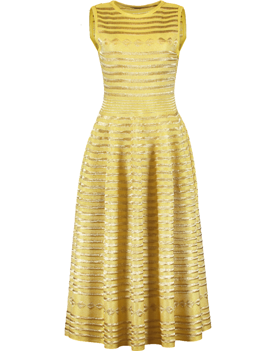 ANTONINO VALENTI-Ghita Long Metallic Design Dress-