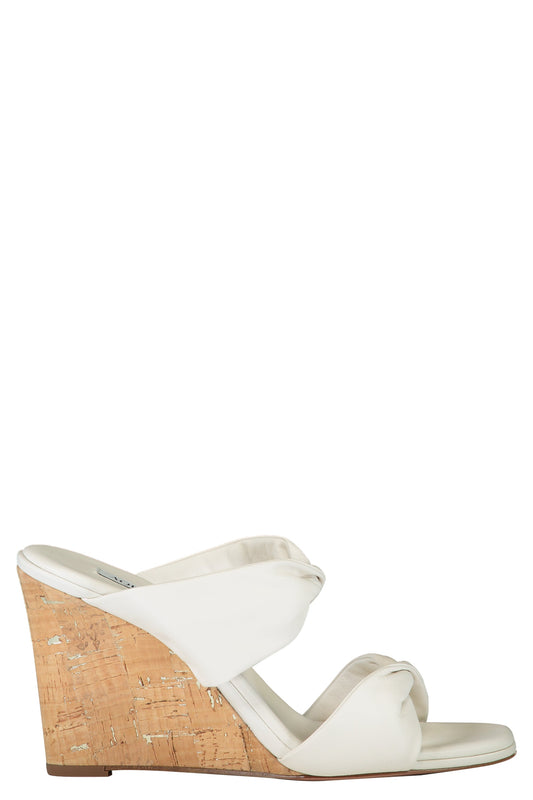 AQUAZZURA-Twist Wedge 85 - White-