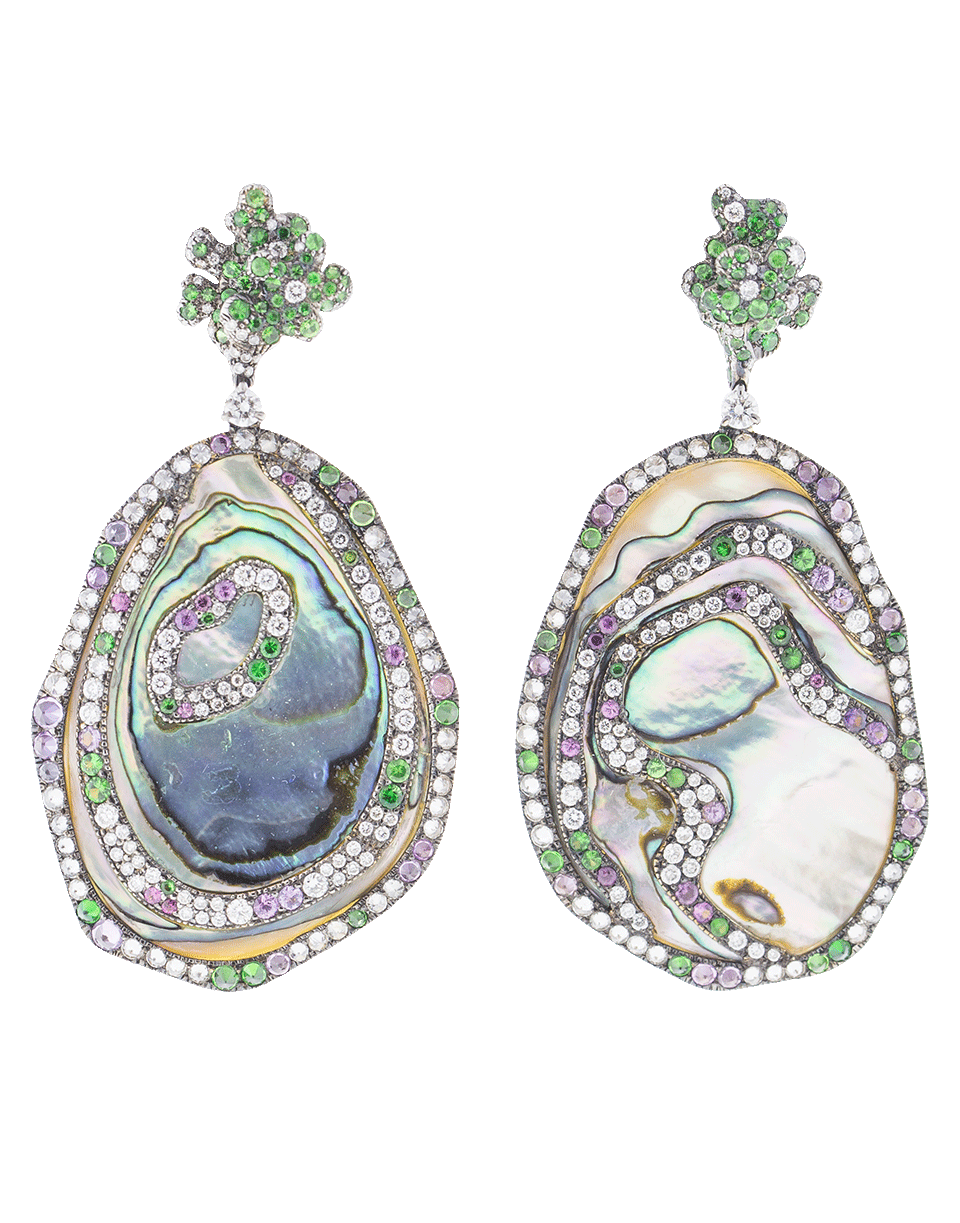 ARUNASHI-Abalone Shell Earrings-BLKGOLD
