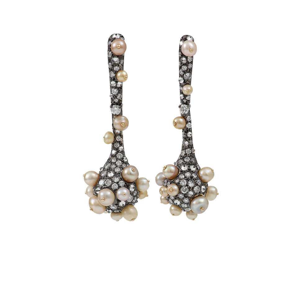 ARUNASHI-Natural Basra Pearl Earrings-BLKGOLD