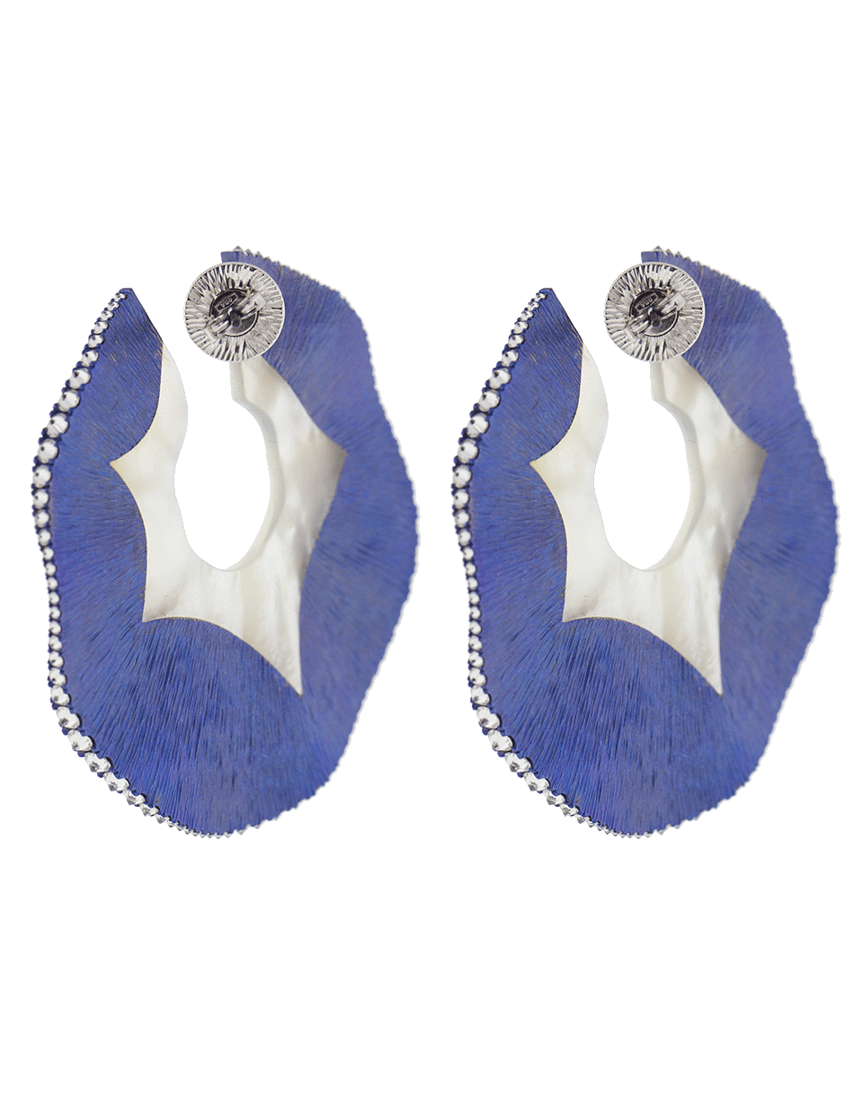 ARUNASHI-Large Swirl Hoop Earrings-TITANIUM