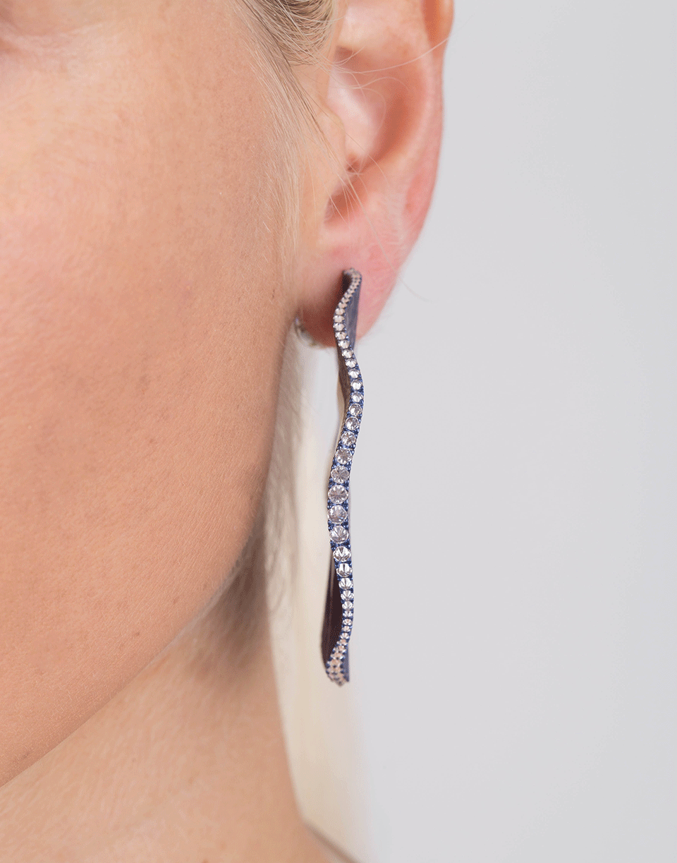 ARUNASHI-Large Swirl Hoop Earrings-TITANIUM