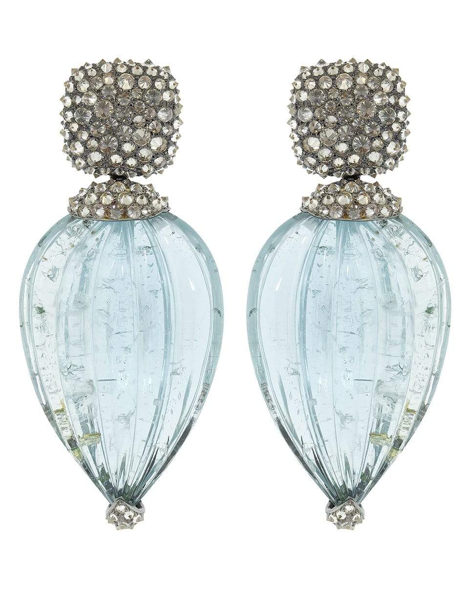 ARUNASHI-Aquamarine and Diamond Earrings-WHITE GOLD