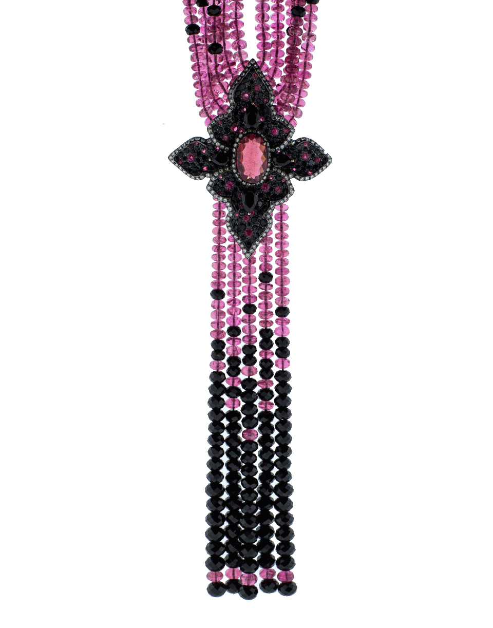 ARUNASHI-Tassel Necklace-BLKGOLD