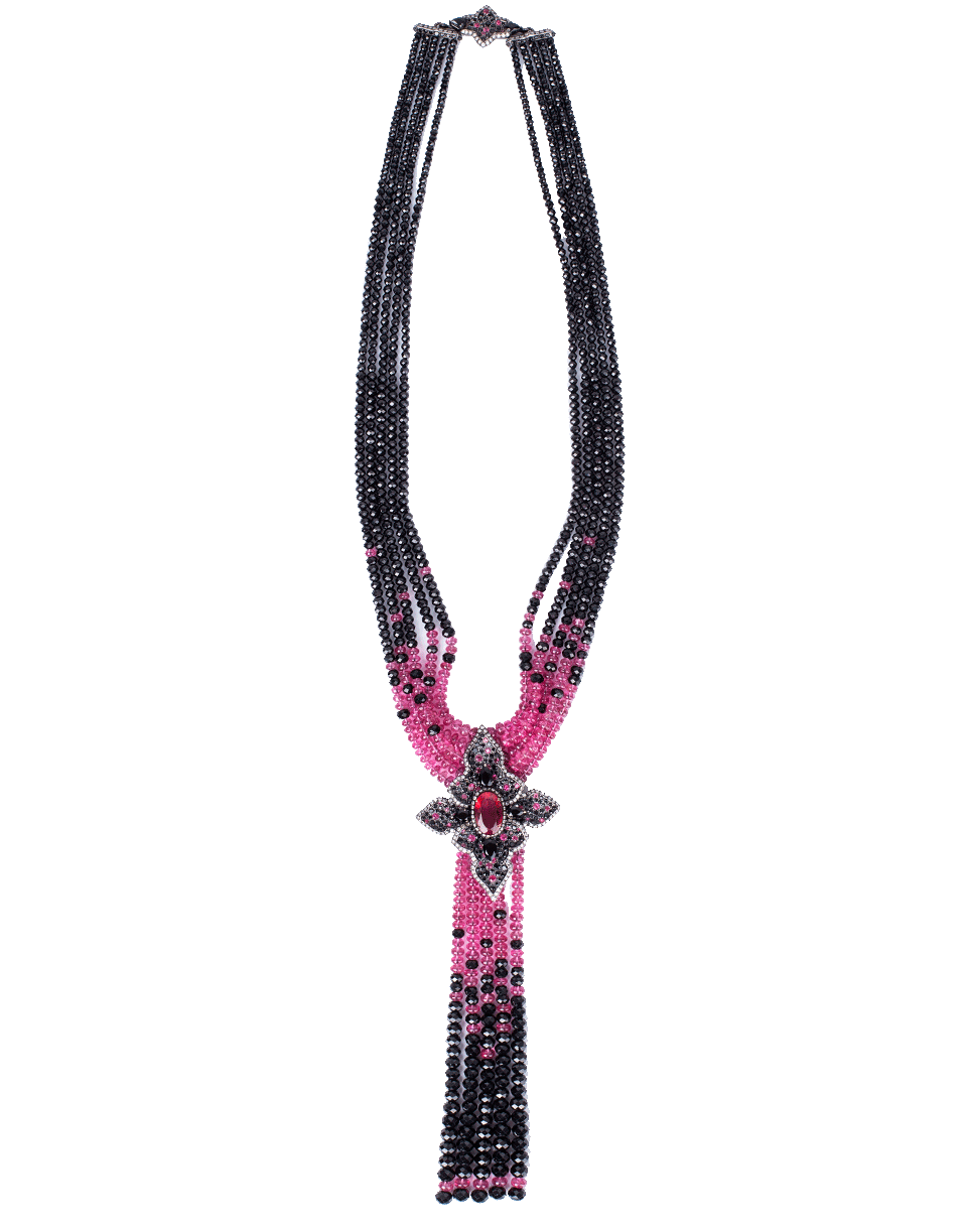 ARUNASHI-Tassel Necklace-BLKGOLD