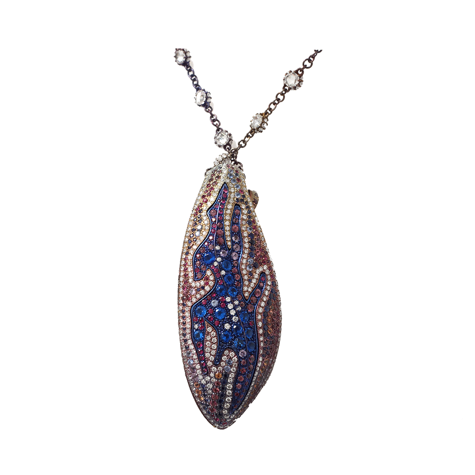 Opal Brushstrokes Diamond Necklace JEWELRYFINE JEWELNECKLACE O ARUNASHI   