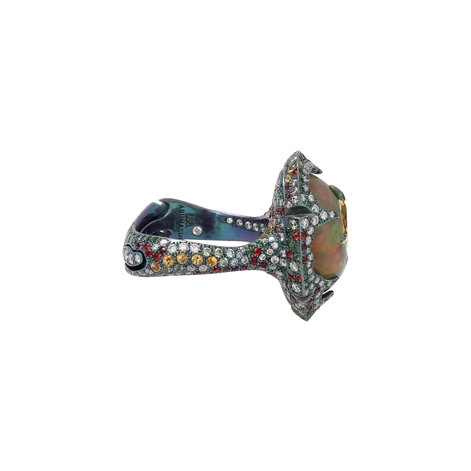 Yellow Diamond And Opal Ring JEWELRYFINE JEWELRING ARUNASHI   