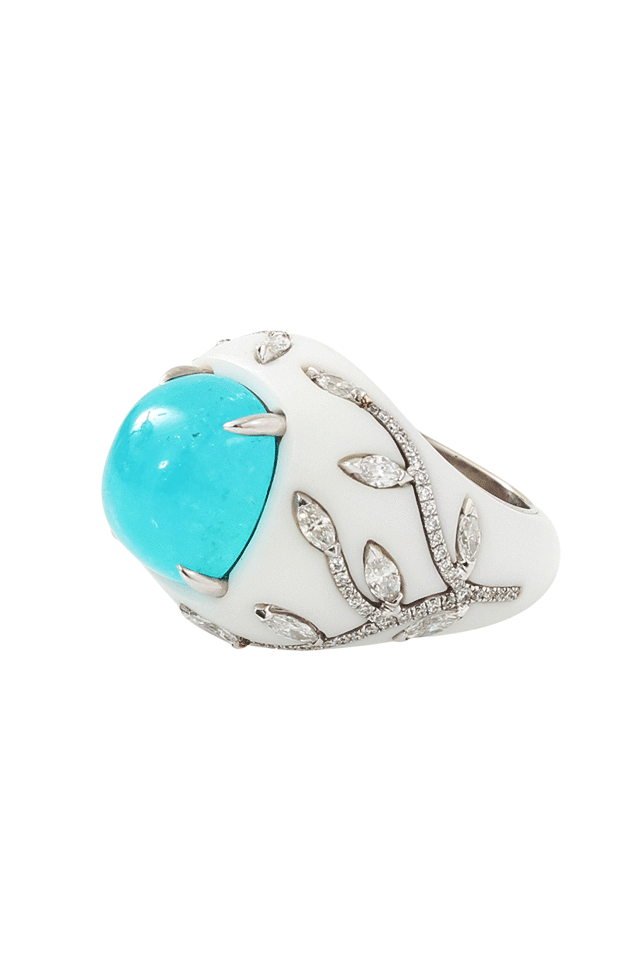 Cabochon Paraiba Corian Ring JEWELRYFINE JEWELRING ARUNASHI   