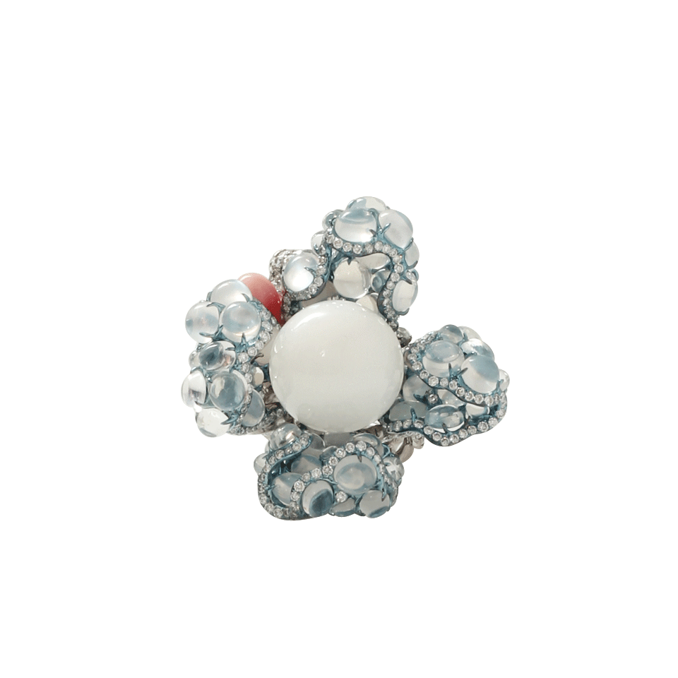Clam Pearl And Diamond Ring JEWELRYFINE JEWELRING ARUNASHI   