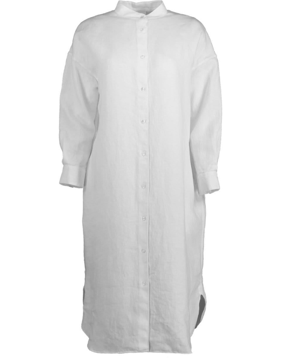 ASPESI-Collarless Button Up Shirtdress-