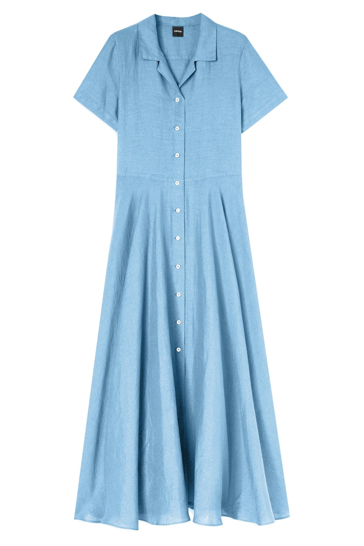 ASPESI-Short Sleeve Linen Dress-
