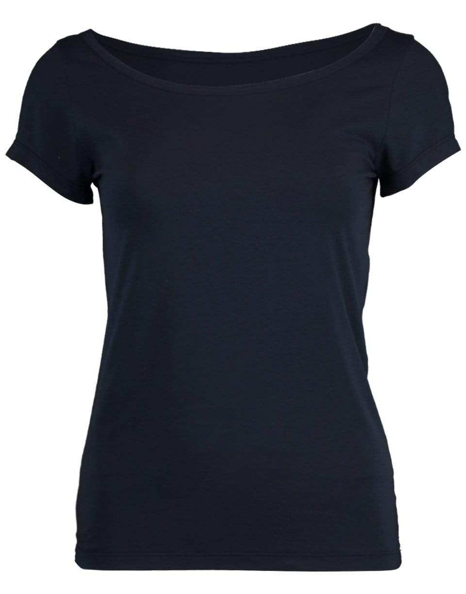 ASPESI-Navy Ballet Neck T-shirt-