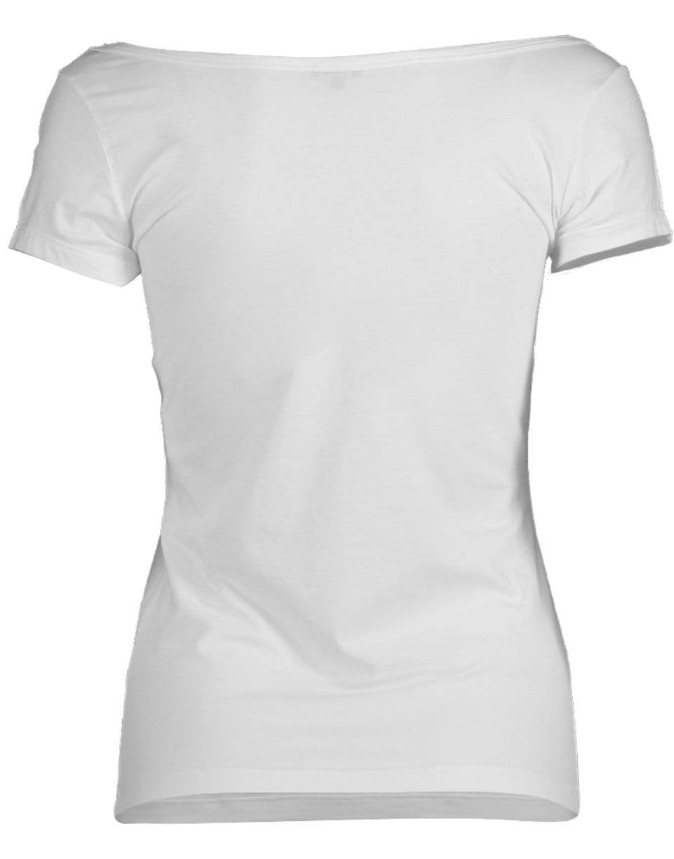 ASPESI-White Ballet Neck T-shirt-