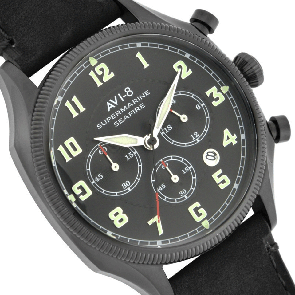 AVI-8-Supermarine Seafire Watch-BLACK