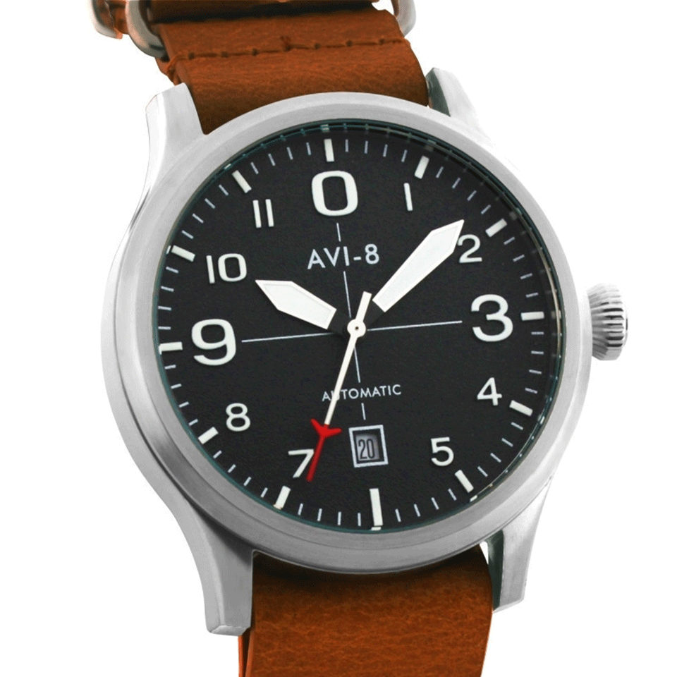 AVI-8-Flyboy Watch-BLK/TAN