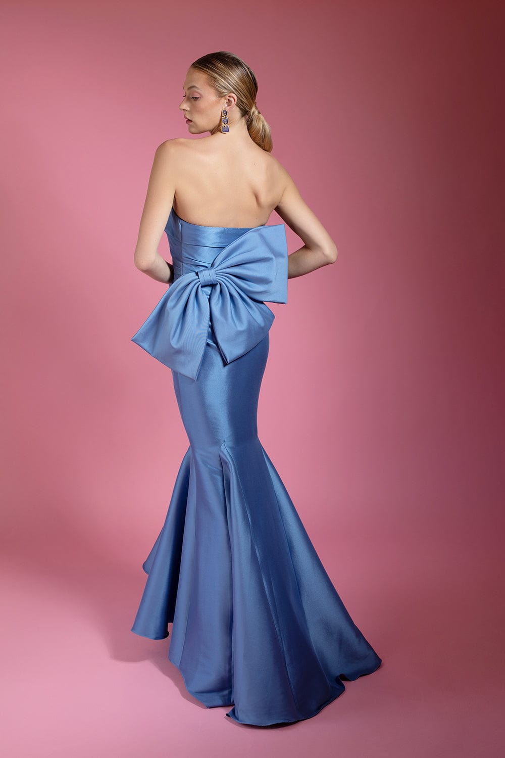 Strapless Bow Front Gown