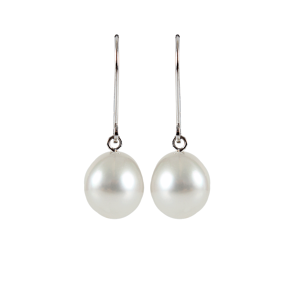 BAGGINS-White South Sea Pearl Drop Earrings-WHT GOLD