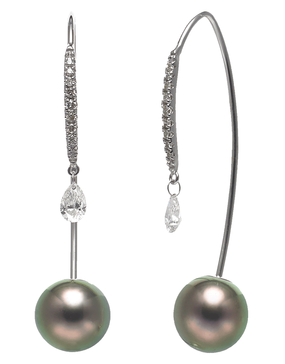 Tahitian Pearl and Diamond Drop Threader Earrings JEWELRYFINE JEWELEARRING BAGGINS   