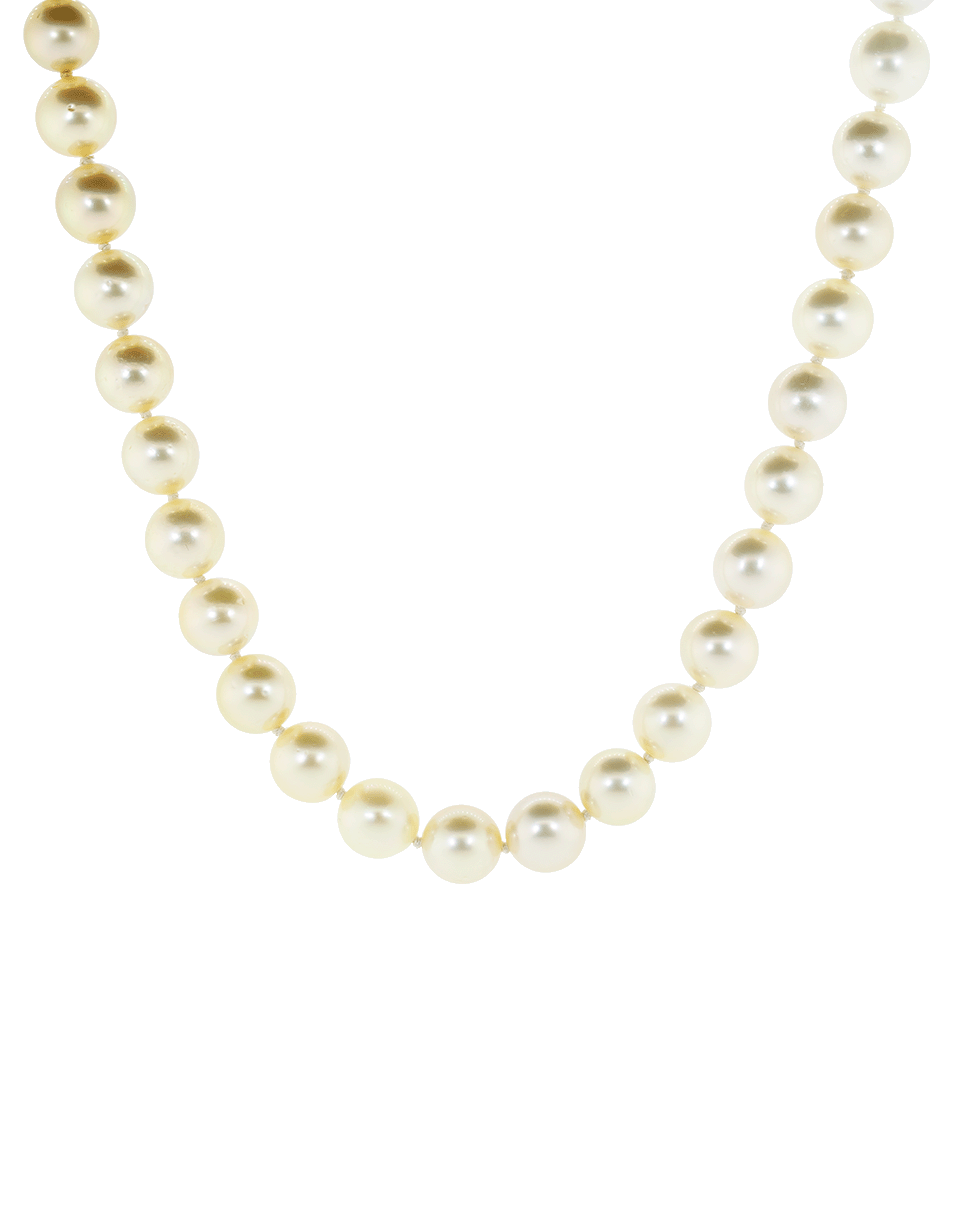 BAGGINS-White and Golden South Sea Pearl Necklace-YELLOW GOLD