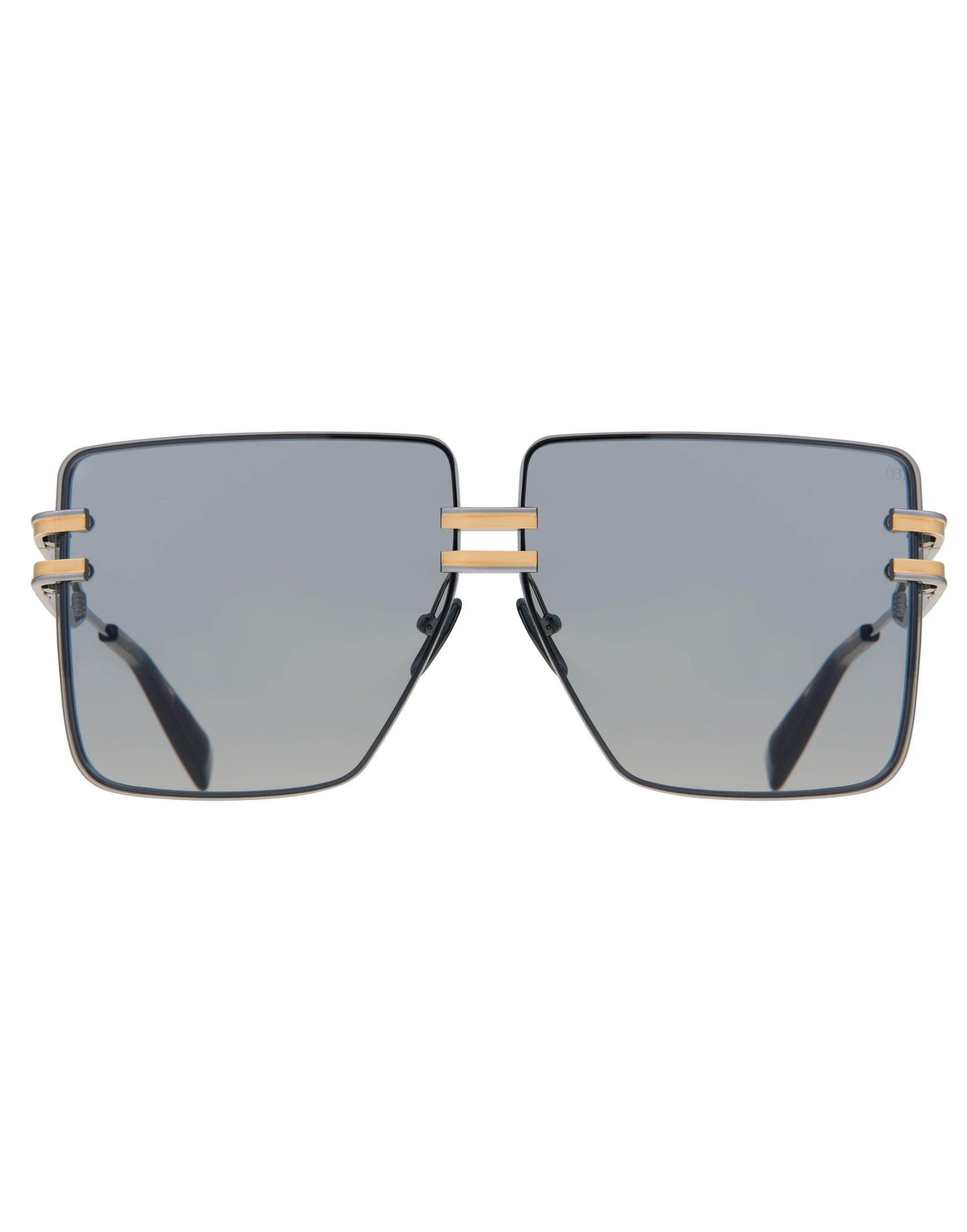 BALMAIN-Gendarme Black and Gold Unisex Sunglasses-BLK/SILV