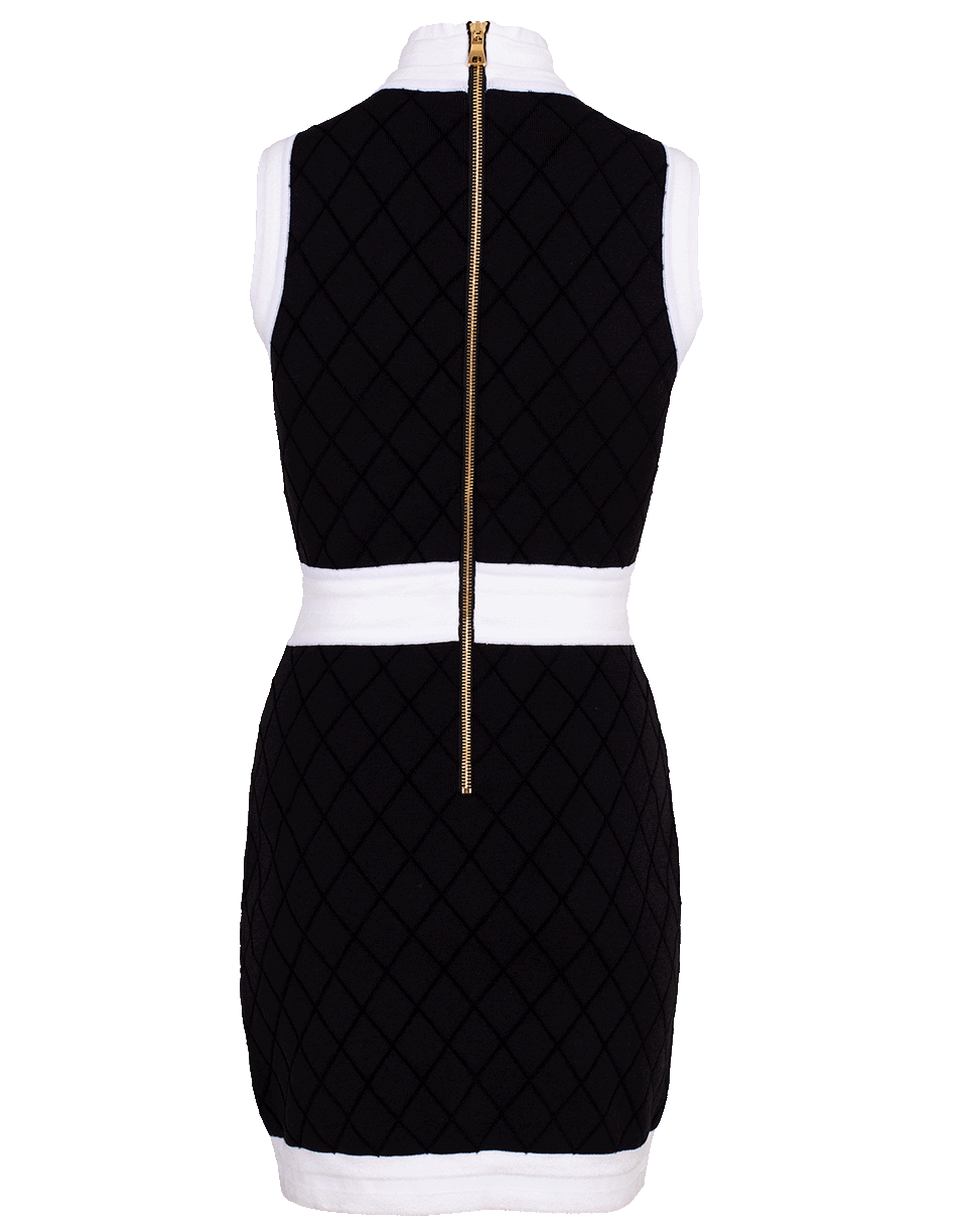 Sleeveless Diamond Quilted Dress CLOTHINGDRESSCASUAL BALMAIN   