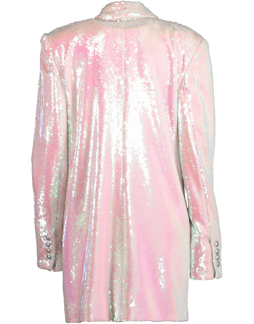 BALMAIN-Sequin Blazer Dress-WHITE