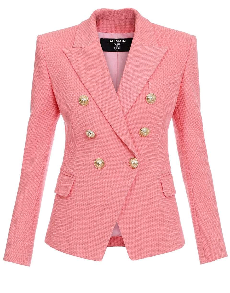 Pink Cotton Blazer CLOTHINGJACKETBLAZERS BALMAIN   