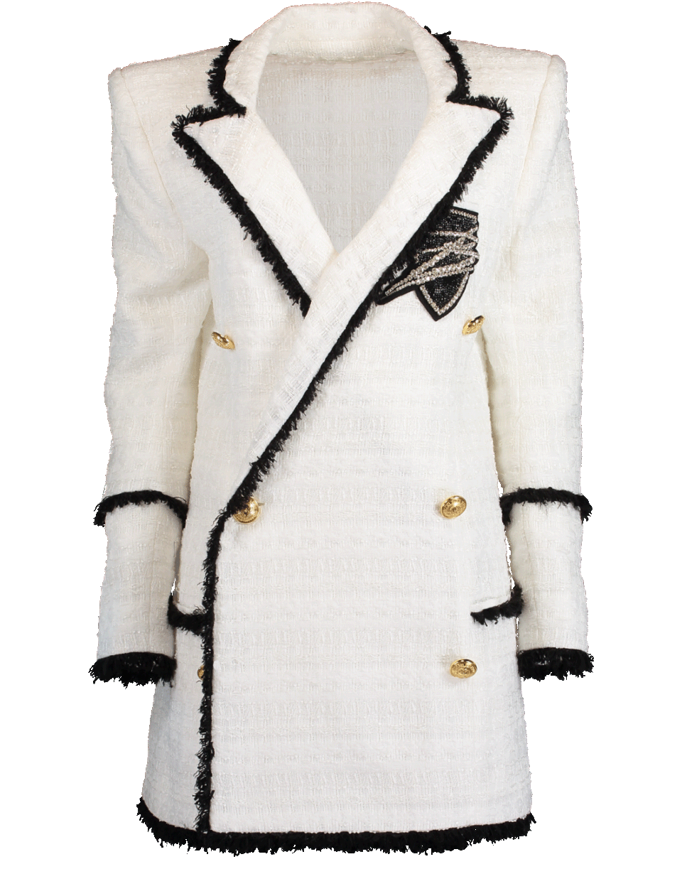Long Double Breasted Tweed Jacket CLOTHINGJACKETMISC BALMAIN   