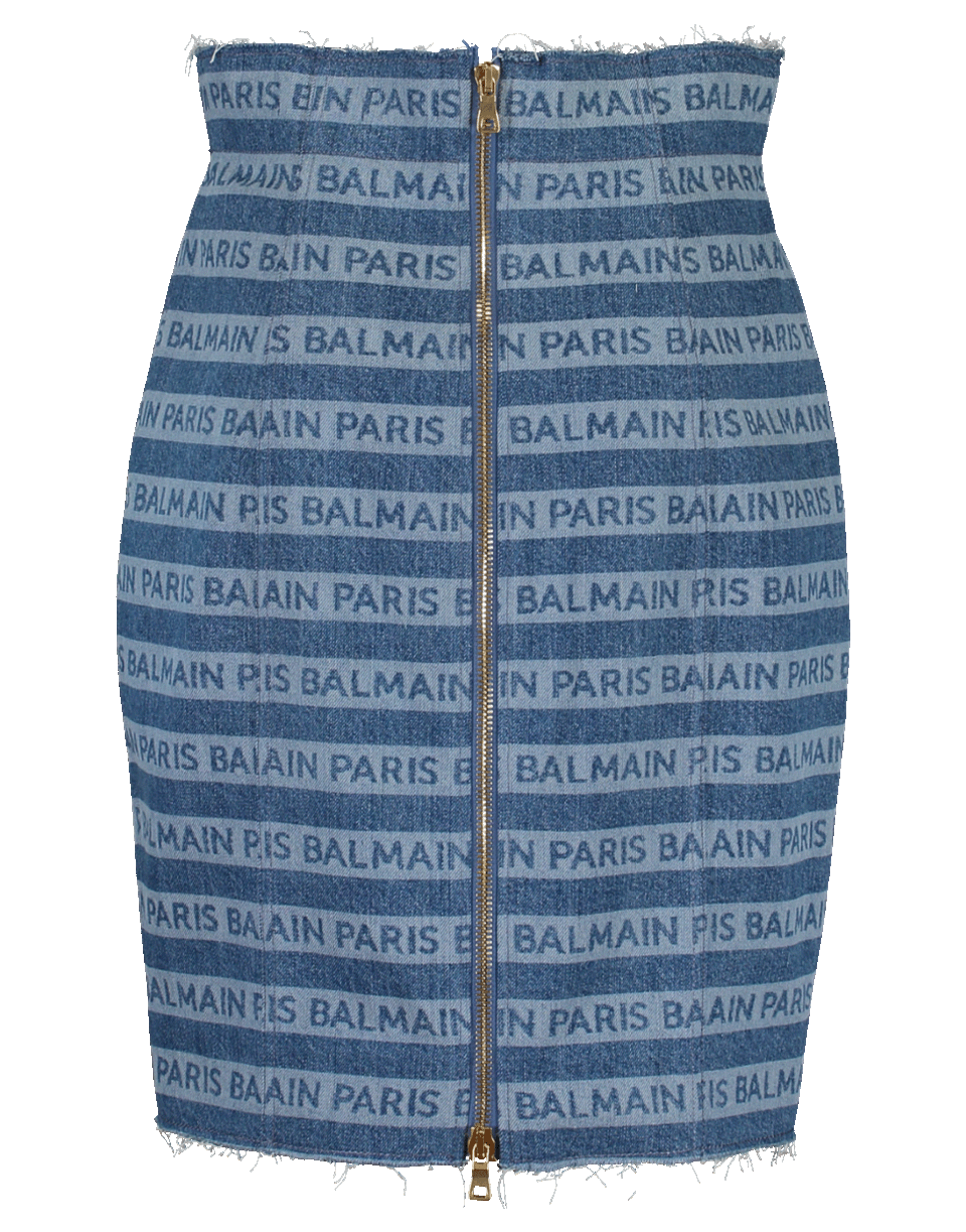 High Waist Balmain Logo Skirt CLOTHINGSKIRTMISC BALMAIN   
