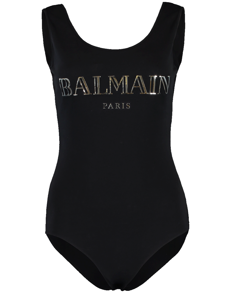BALMAIN-Tank Logo Bodysuit-