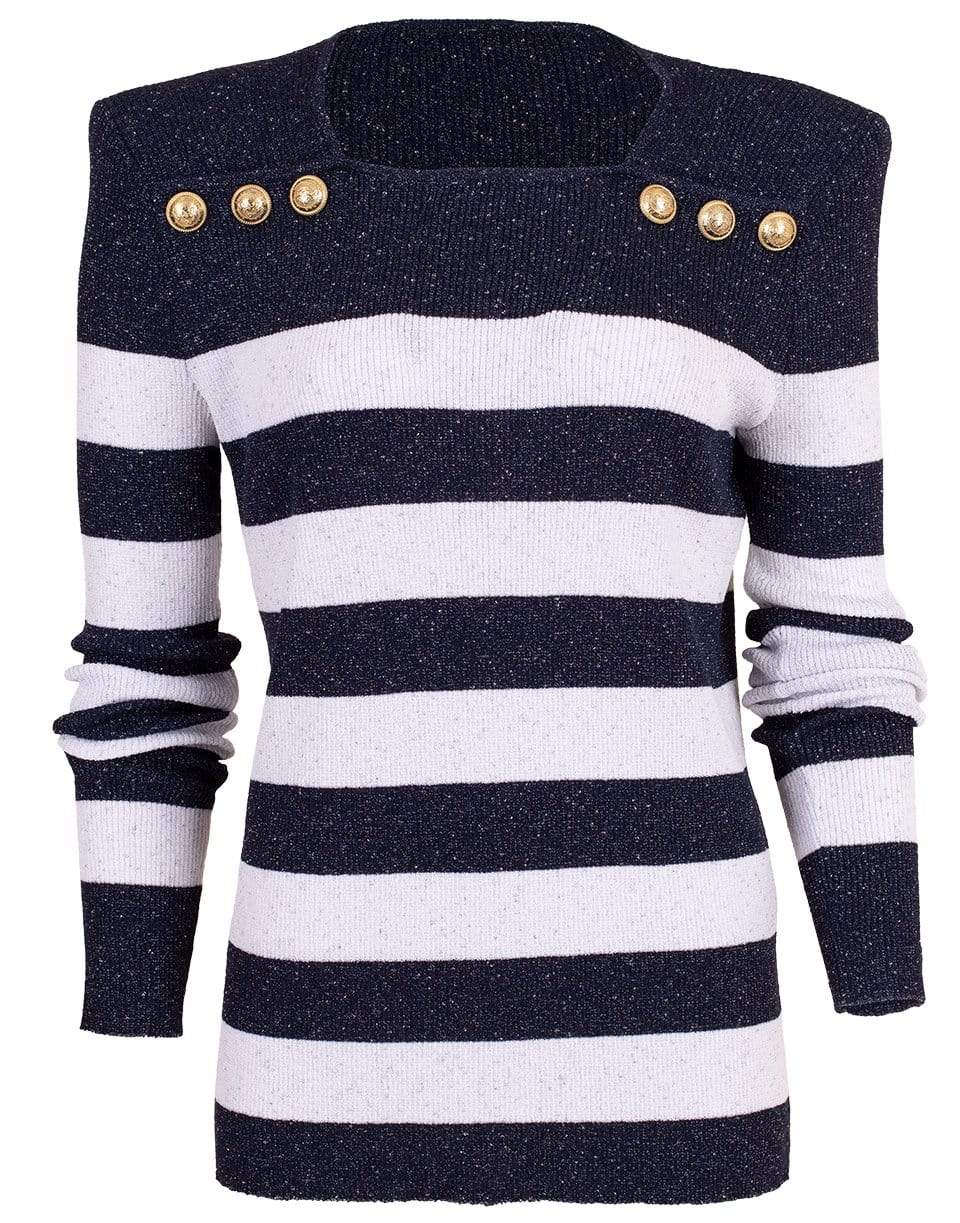 Striped Knit Sweater CLOTHINGTOPSWEATER BALMAIN   