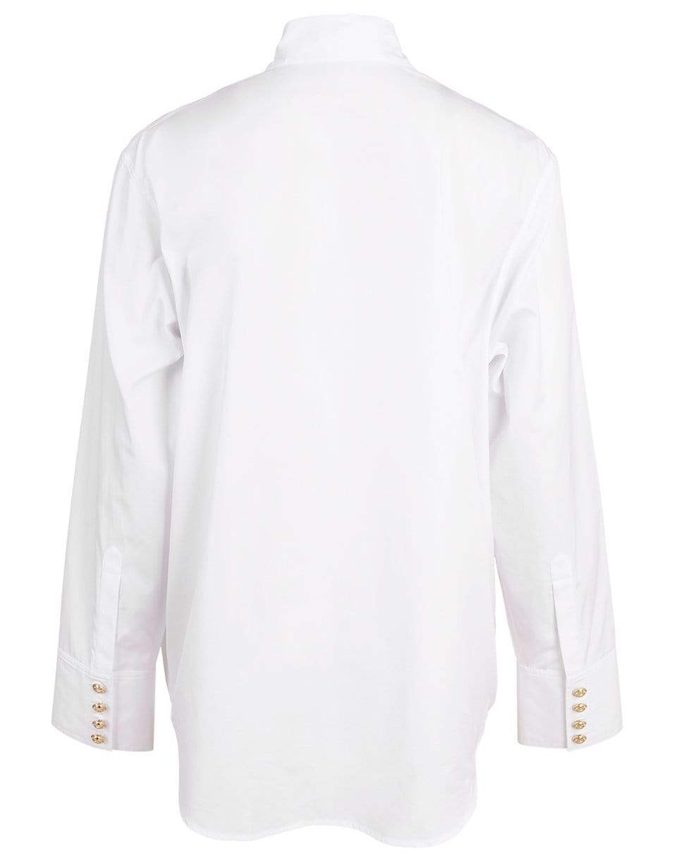 BALMAIN-Oversized White Button Down Shirt-