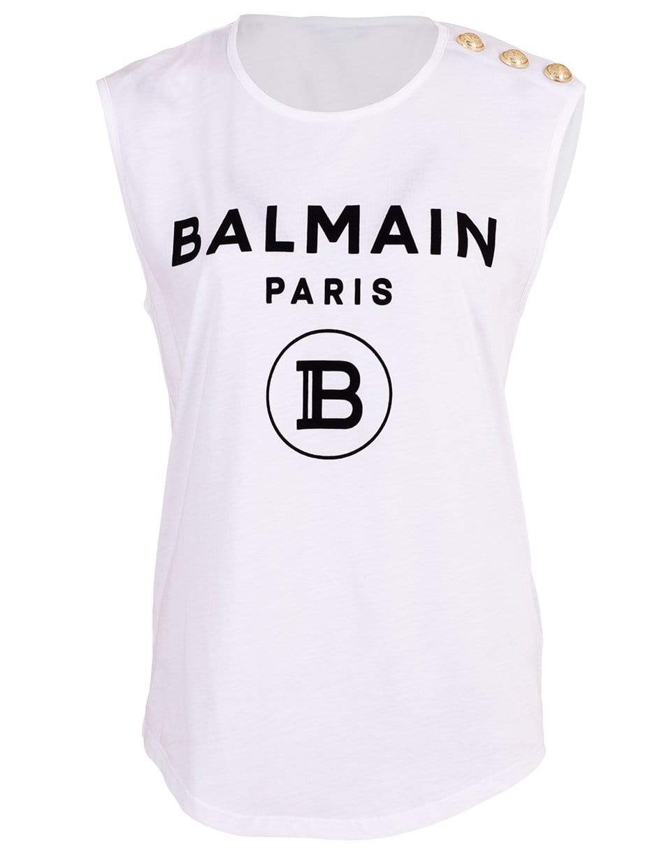 BALMAIN-Three Button Logo Tank Top-