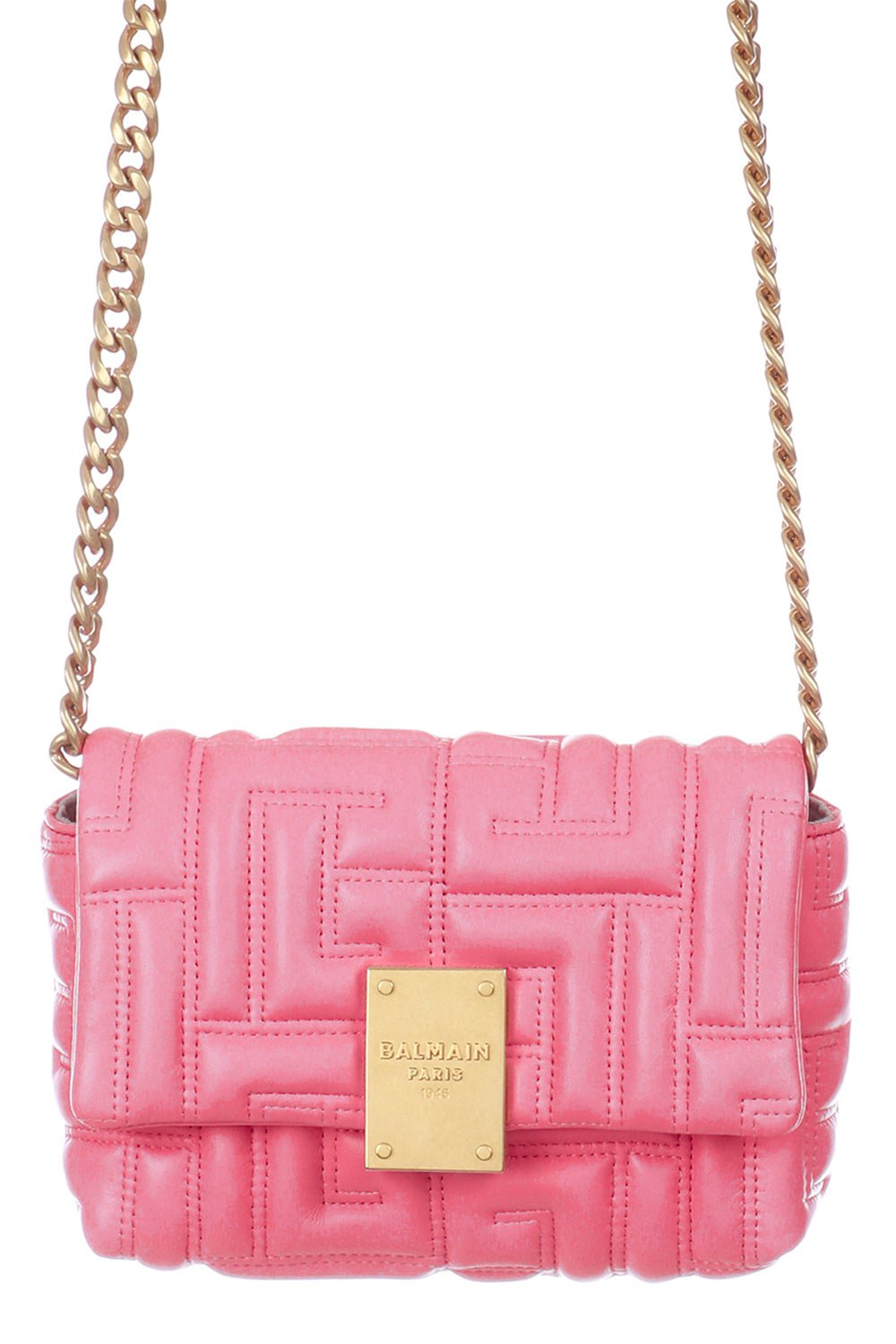 1945 Mini Quilted Soft Bag - Vieux Rose HANDBAGSHOULDER BALMAIN   