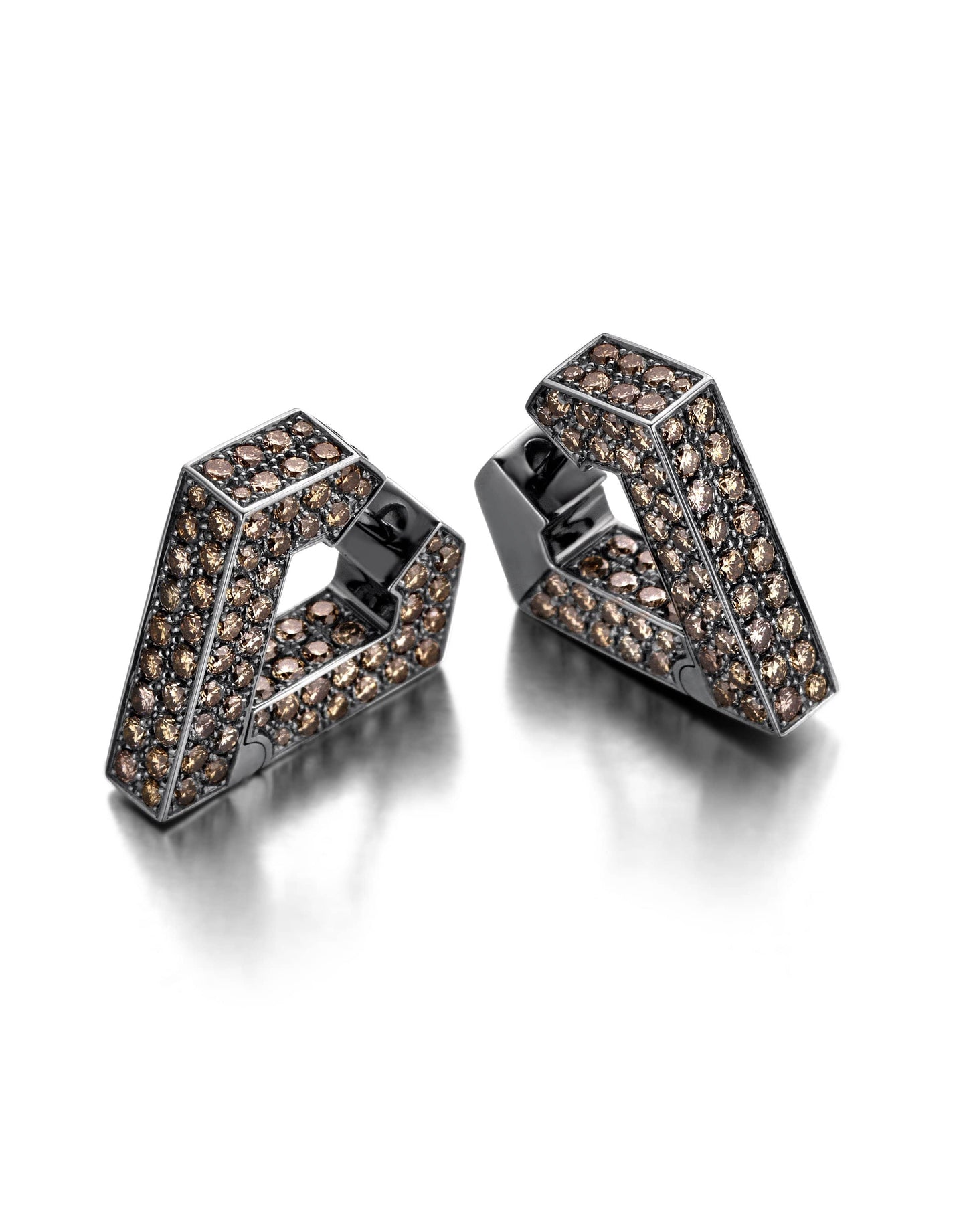 DRIES CRIEL-BRUTE Diamanti Brown Diamond Earrings-
