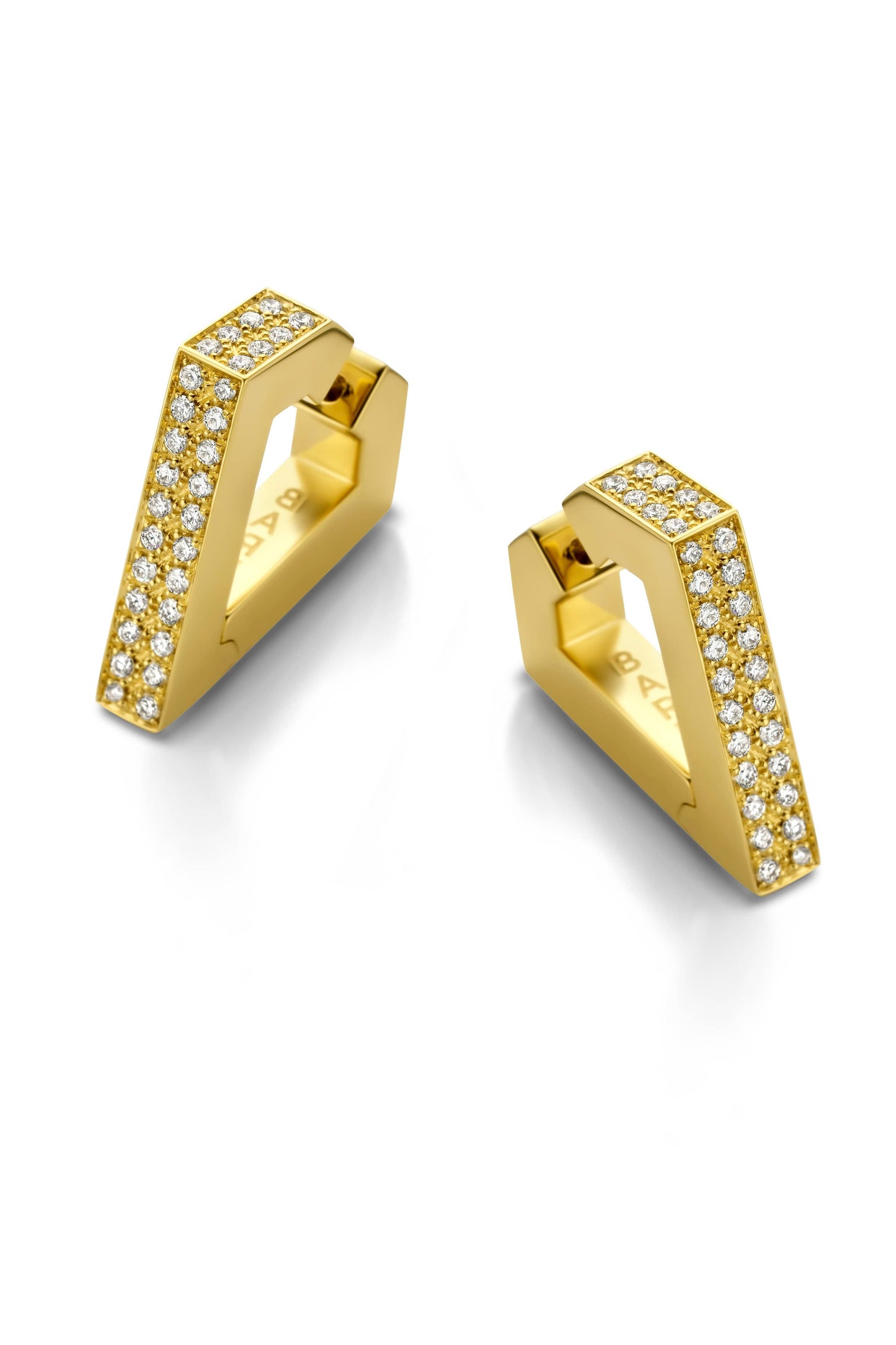DRIES CRIEL-Large Brute Diamanti Earrings-YELLOW GOLD