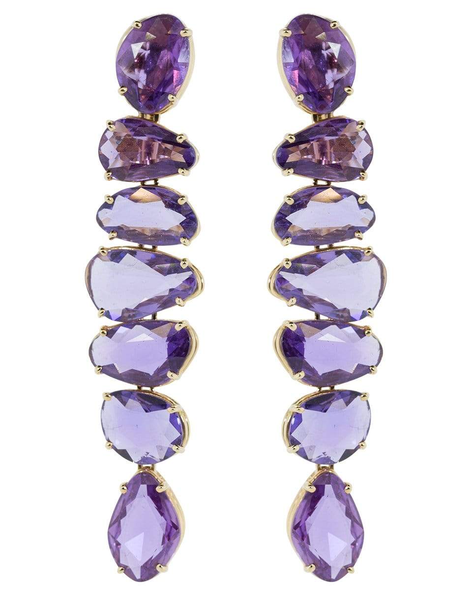 BAYCO-Natural Purple Sapphire Earrings-ROSE GOLD
