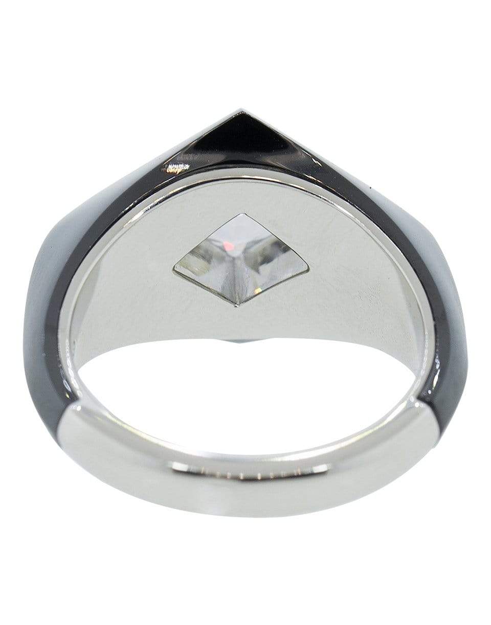 Lozenge Diamond and Black Ceramic Ring JEWELRYFINE JEWELRING BAYCO   