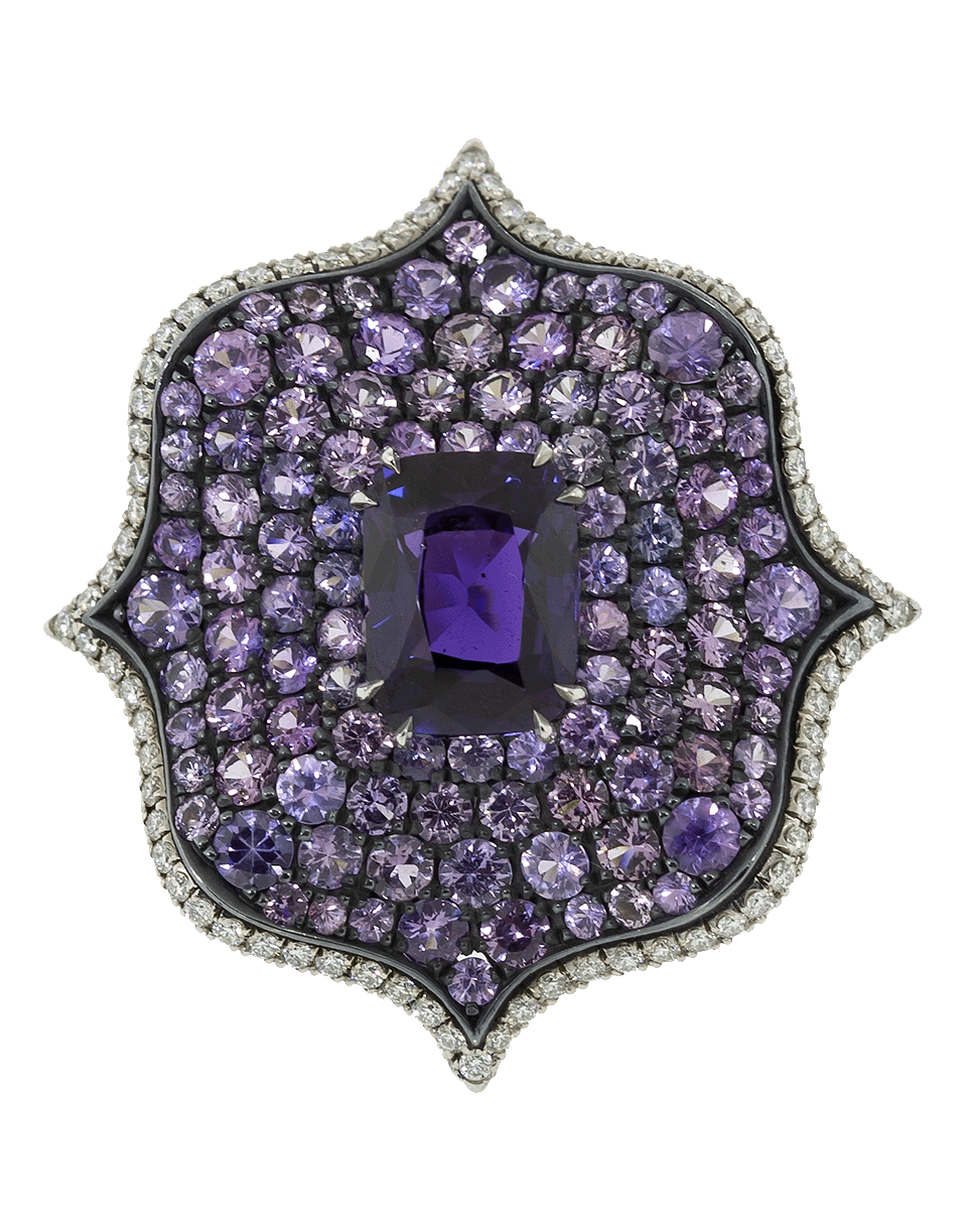 Purple Sapphire and Diamond Lotus Ring JEWELRYFINE JEWELRING BAYCO   