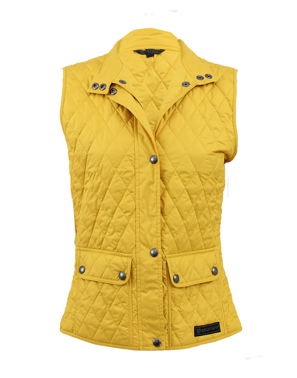 BELSTAFF-Yellow Quilt Weskit Vest-