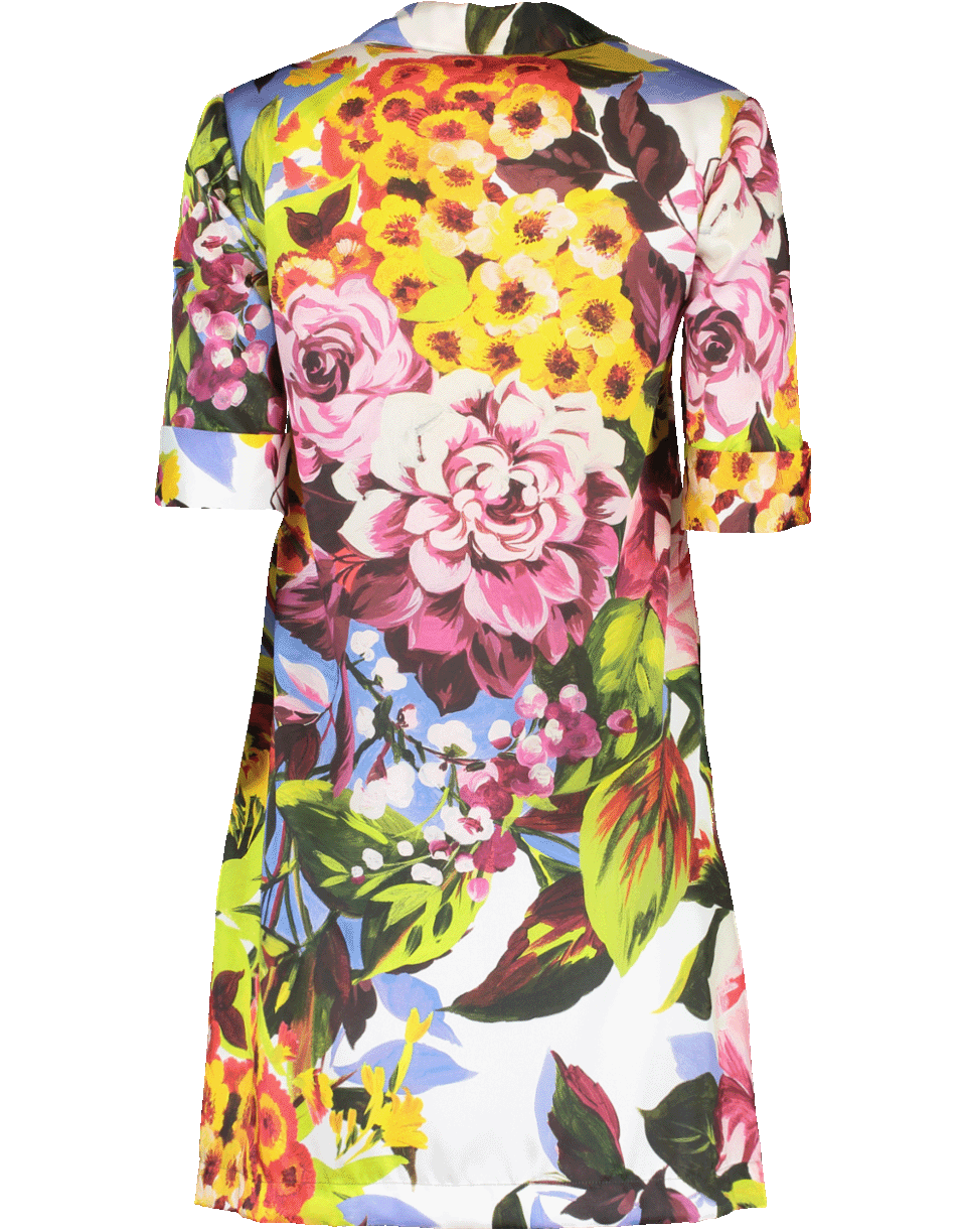 BLUGIRL-Print Henley Shirt Dress-
