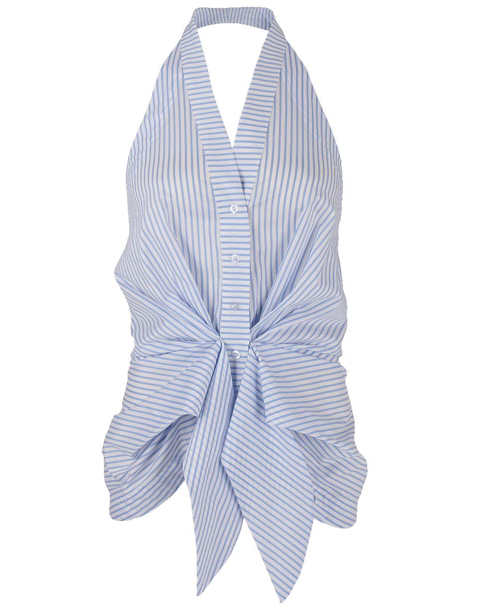 BLUGIRL-Stripe Tie Waist Halter Top-
