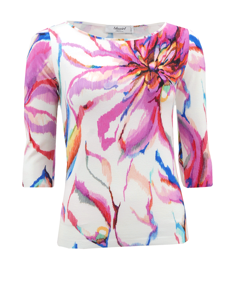 Floral Knit Top CLOTHINGTOPMISC BLUGIRL   