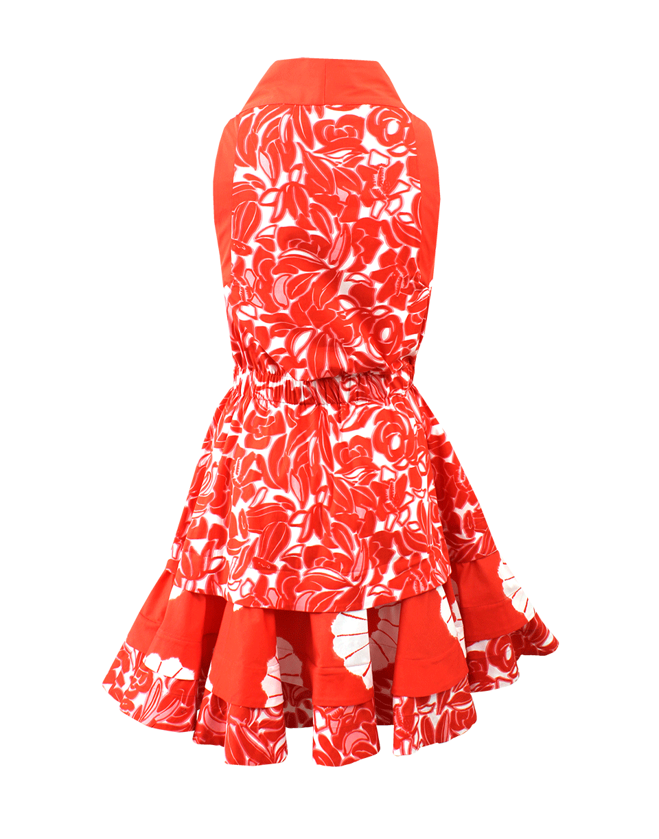 BLUMARINE-Drawstring Waist Print Dress-