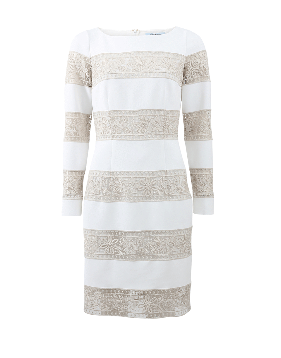 BLUMARINE-Lace Stripe Dress-